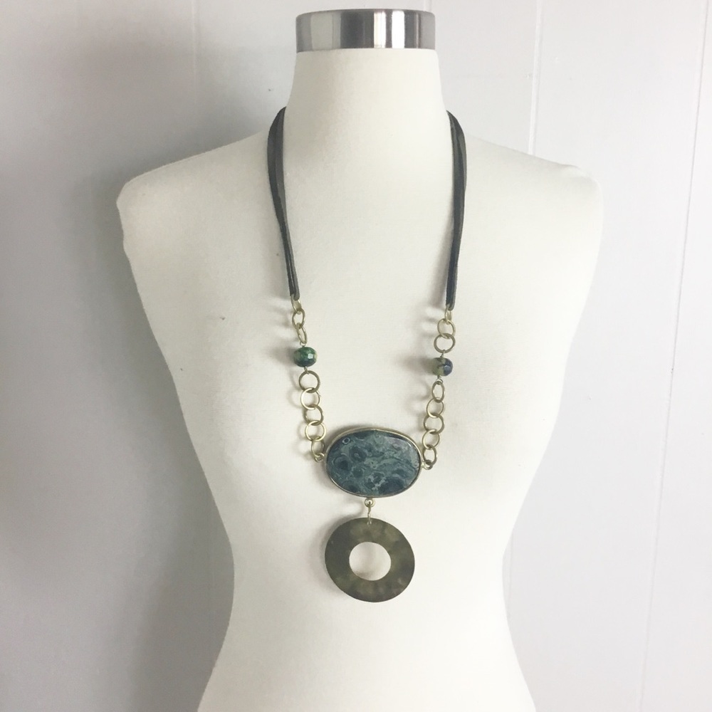 Lugano Jade Statement Necklace New